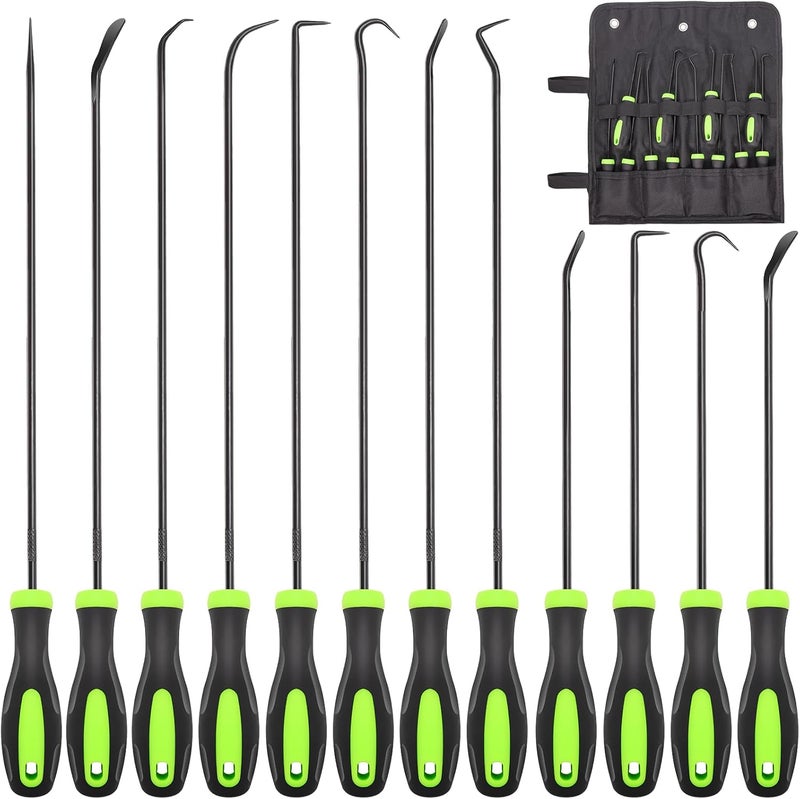 Doaho 12PCS Automotive Hook and Pick Tool Set,Long & Mini Precision Puller Remover Tool Kit for Auto O-Ring,Seal & Gasket Removal,Mechanic Professional Tools,Car Repair Essentials - Image 1